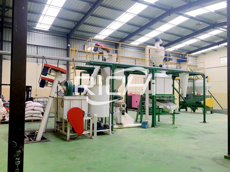2tph computer control feed plant for processing animal poultry chicken feed