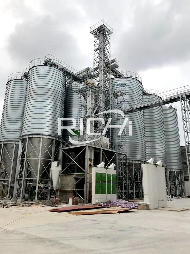 Large automatic 50 tons per hour animal cattle sheep livestock grass feed manufacturing plant project poultry feed manufacturing project report