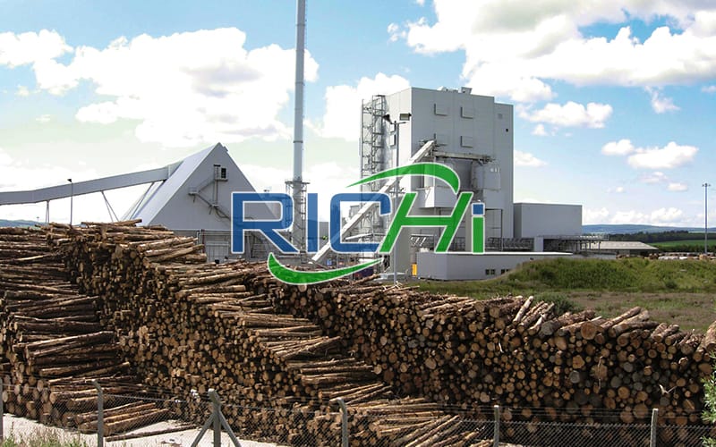 Wood pellet line for wood pellet fired power plant for sale in Iceland