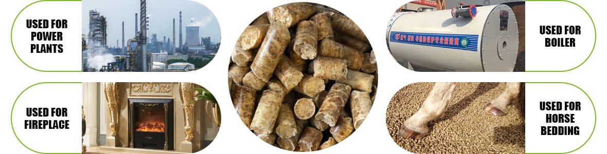 application of pellets produced on straw pellet line